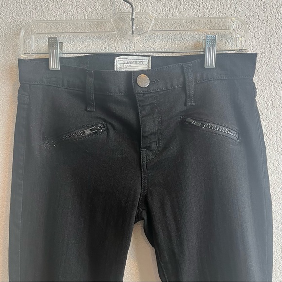Current Elliott The Soho Stiletto Black Denim Skinny Jeans Zip Ankle 27 - Picture 3 of 11